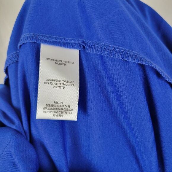 Taylor Royal Blue V-Neck Hi-Low Blouson Style‎ Midi Dress Size S - Picture 11 of 11